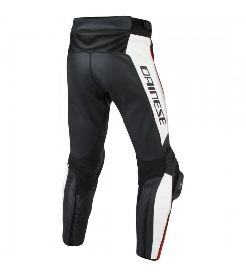 Dainese Misano Black / White / Red Fluo Leather Pants
