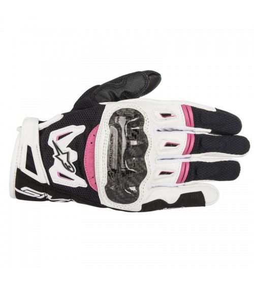 Alpinestars Stella SMX-2 Air Carbon V2 Leather Black / White / Fuchsia Glove