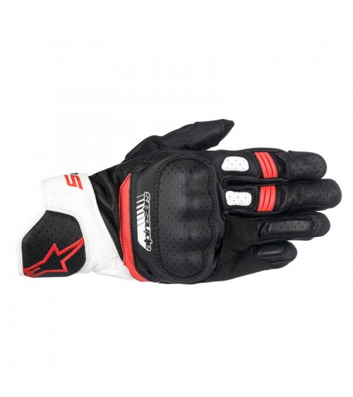 Alpinestars SP-5 Black / White / Red Leather Glove
