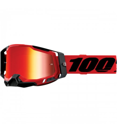 100% Racecraft 2 Red Mirror Lens Goggle