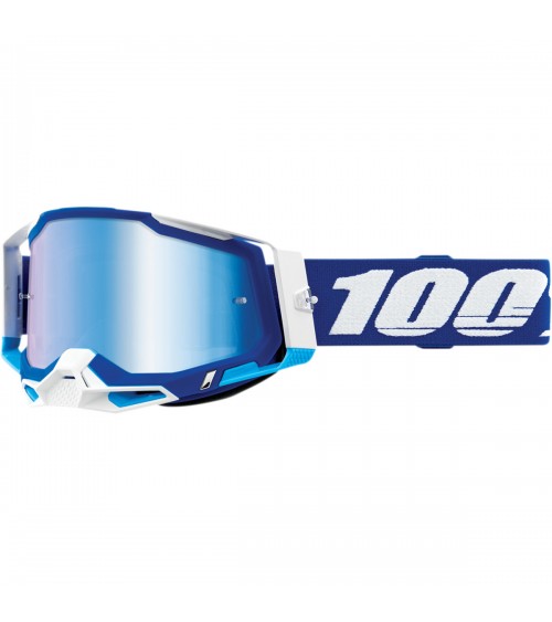 100% Racecraft 2 Blue Mirror Lens Goggle