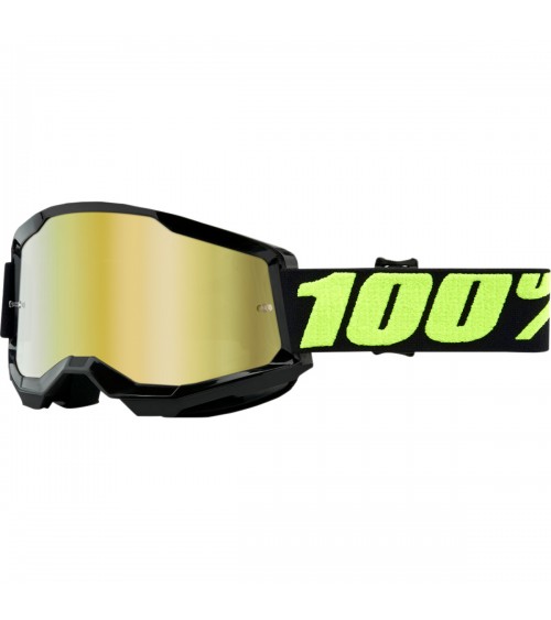 100% Strata 2 Upsol Gold Mirror Lens Goggle
