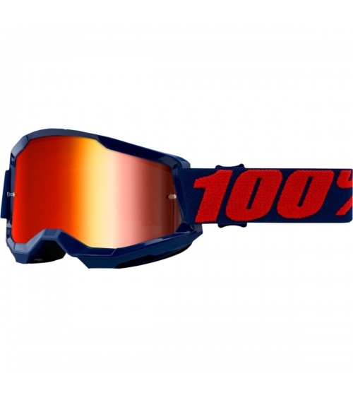 100% Strata 2 Masego Red Mirror Lens Goggle