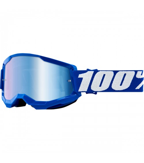 100% Strata 2 Blue Mirror Lens Goggle