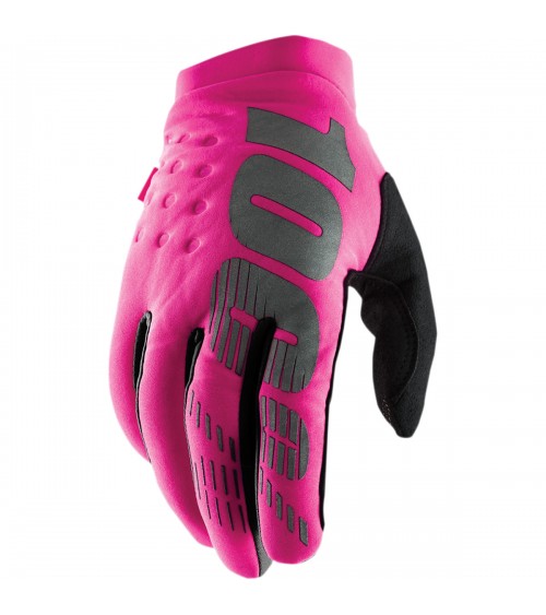 100% Brisker Women's Neon Pink / Black Glove