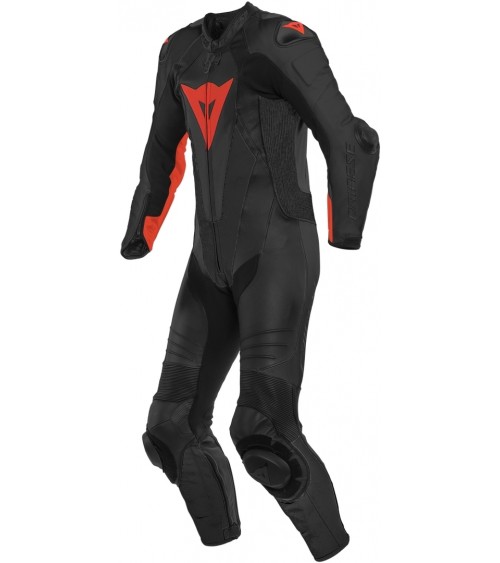 Dainese Laguna Seca 5 1PC Perf. Black / Fluo Red Leather Suit