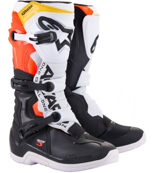 Alpinestars Tech 3 Black / White / Red / Yellow Fluo Boot