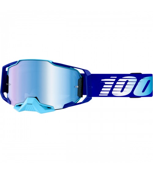 100% Armega Royal Blue Mirror Lens Goggle