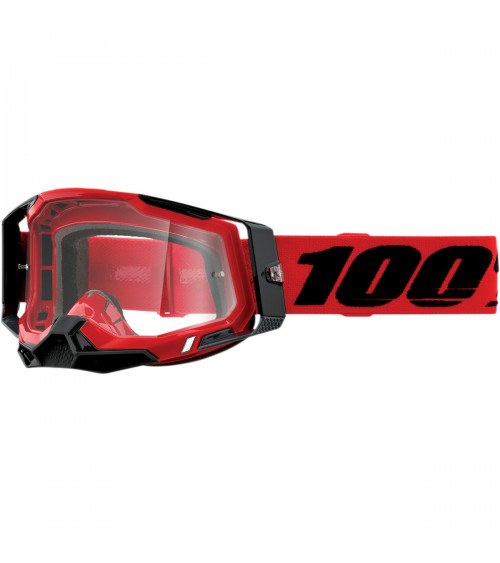 100% Racecraft 2 Red Clear Lens Goggle