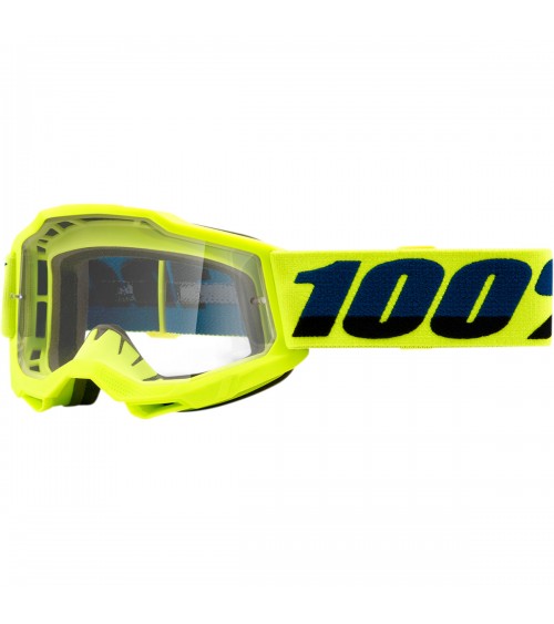 100% Accuri 2 Junior Fluo Yellow Clear Lens Goggle