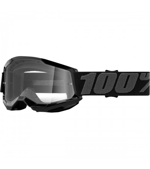 100% Strata 2 Junior Black Clear Lens Goggle