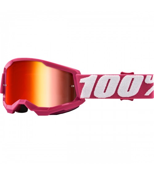 100% Strata 2 Junior Fletcher Red Mirror Lens Goggle