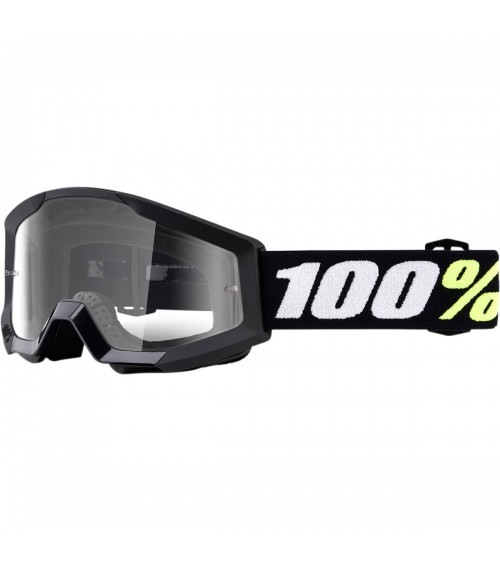 100% Strata 2 Mini Grom Black Clear Lens Goggle