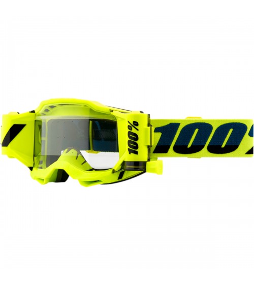 100% Accuri 2 Forecast Fluo Yellow Clear Lens Goggle
