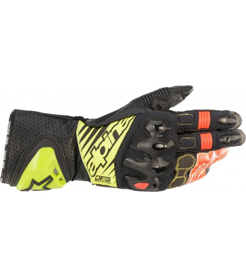Alpinestars GP Tech V2 Black / Yellow Fluo / Red Fluo Glove