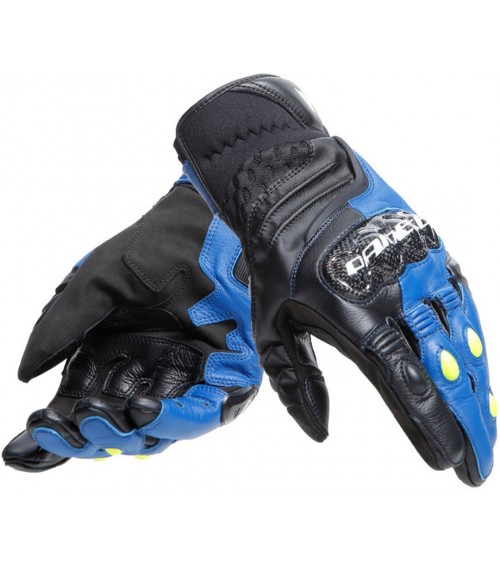 Dainese Carbon 4 Short Black / Blue / Fluo Yellow Glove