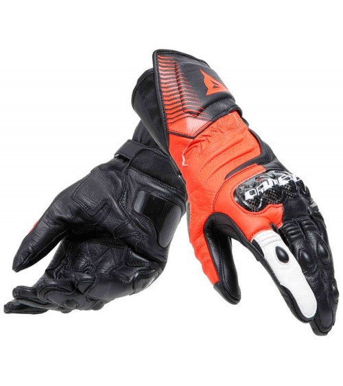 Dainese Carbon 4 Long Black / Fluo Red / White Glove
