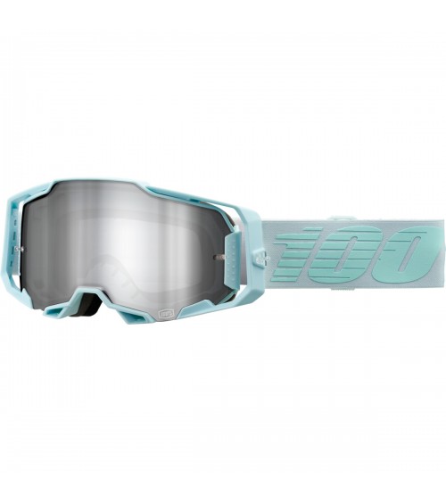 100% Armega Fargo Silver Flash Mirror Lens Goggle
