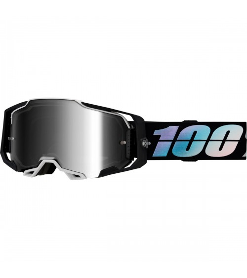 100% Armega Krisp Silver Mirror Lens Goggle