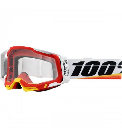 100% Racecraft 2 Arsham Red Clear Lens Goggle