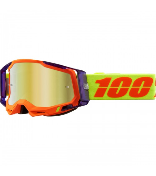 100% Racecraft 2 Panam Gold Mirror Lens Goggle