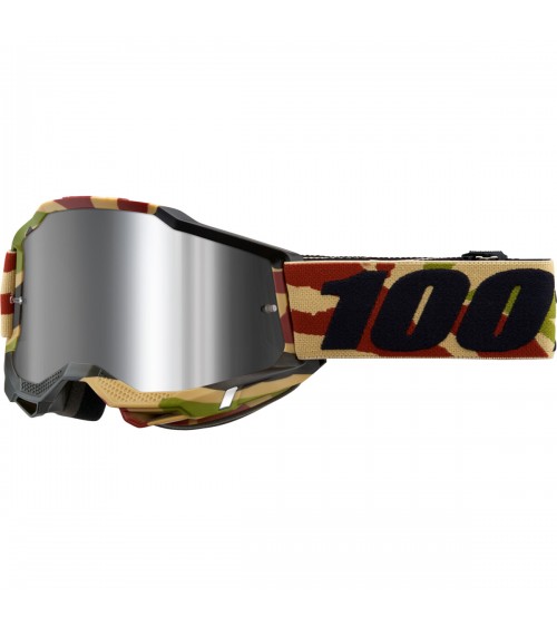 100% Accuri 2 Mission Silver Flash Mirror Lens Goggle