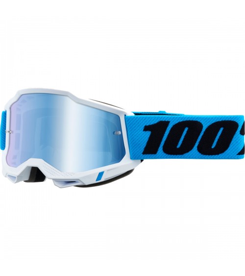 100% Accuri 2 Junior Novel Blue Mirror Lens Goggle