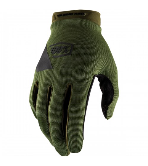 100% Ridecamp Army Green / Black Glove