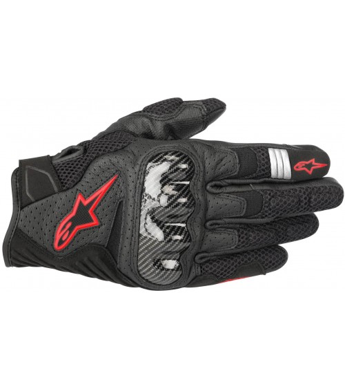 Alpinestars SMX-1 Air V2 Black / Red Fluo Glove