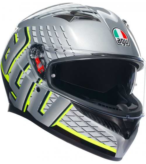 AGV K3 E2206 Fortify Grey / Black / Yellow Fluo