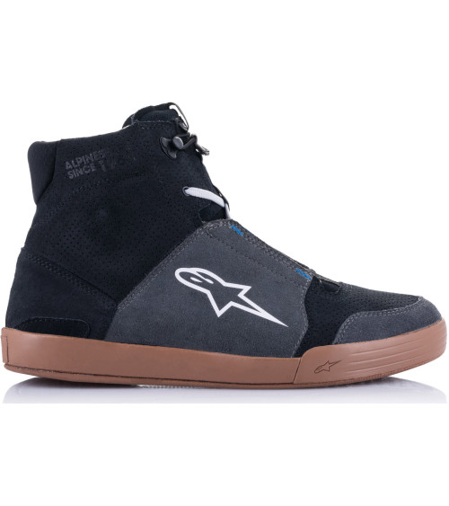 Alpinestars Chrome Black / Asphalt / Gum Blue Shoe