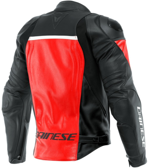 Dainese Racing 4 Lava Red / Black Leather Jacket