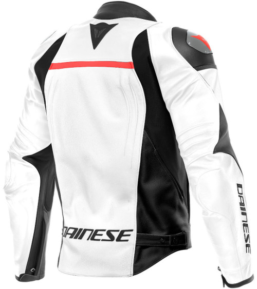Dainese Racing 4  White / Black Leather Jacket