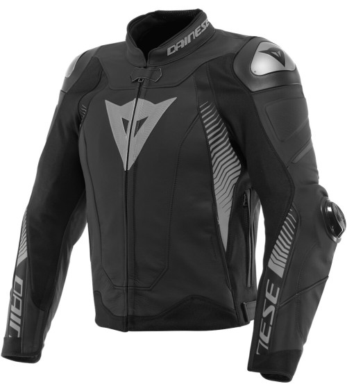 Dainese Super Speed 4 Black Matt / Charcoal Gray Leather Jacket