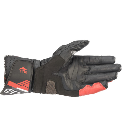 Alpinestars SP-8 V3 Black / White / Bright Red Leather Glove