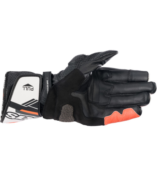 Alpinestars SP-8 V3 Black / White / Red Fluo Leather Glove