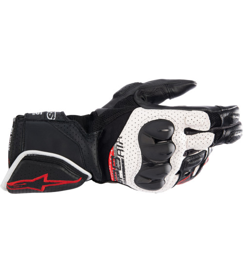 Alpinestars SP-8 V3 Air Black / White / Bright Red Leather Glove