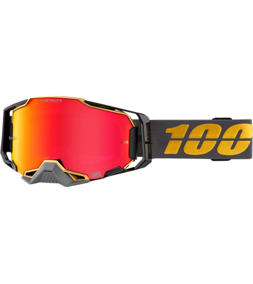100% Armega Hiper Falcon 5 Red Mirror Goggle