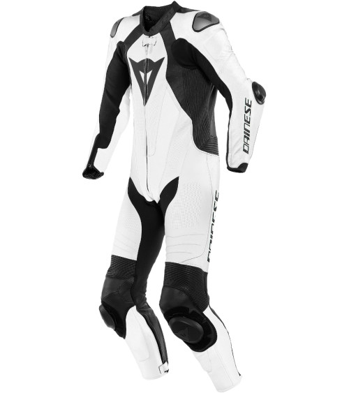 Dainese Laguna Seca 5 1PC Perf. White / Black Leather Suit