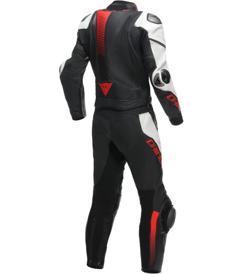 Dainese Laguna Seca 5 2PC Black / White / Lava Red Leather Suit