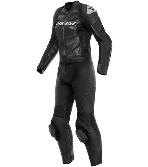 Dainese Mirage 2PC Black / White Leather Suit Lady