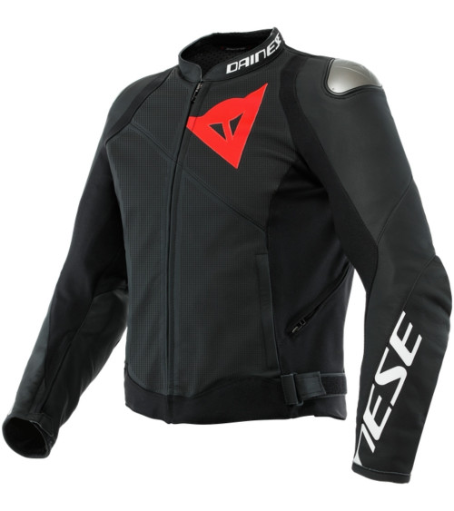 Dainese Sportiva Perf. Black Matt Leather Jacket