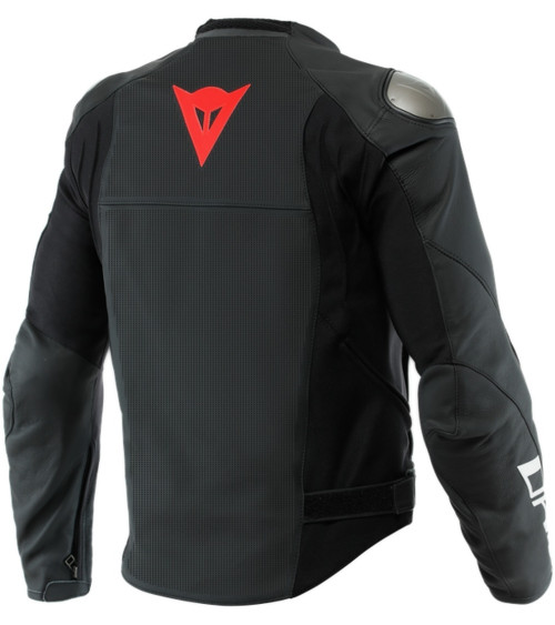 Dainese Sportiva Perf. Black Matt Leather Jacket