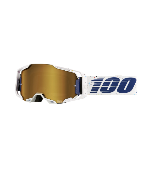 100% Armega Solis True Gold Mirror Lens Goggle