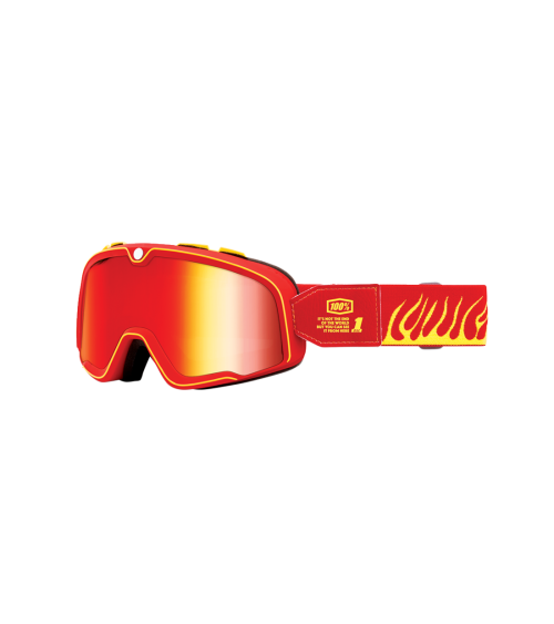 100% Barstow Death Spray Red Mirror Lens Goggle