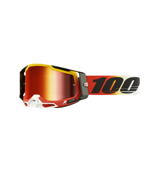 100% Racecraft 2 Ogusto Red Mirror Lens Goggle