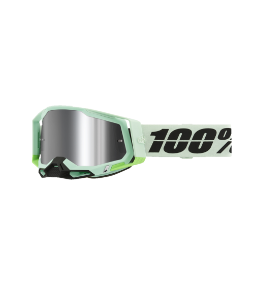 100% Racecraft 2 Palomar Silver Flash Mirror Lens Goggle