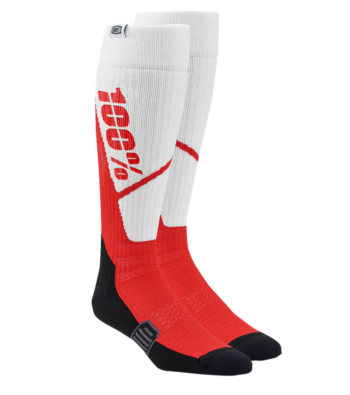 100% Comfort Moto Torque White / Red Socks