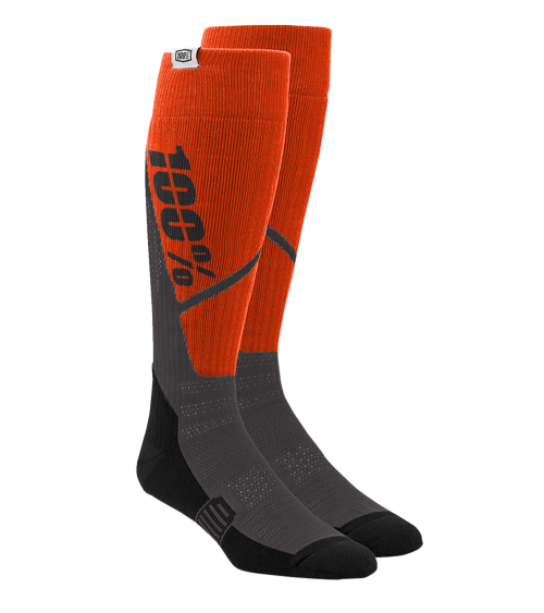100% Comfort Moto Torque Orange / Charcoal Socks