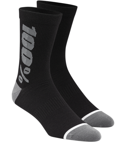 100% Merino Wool Performance Rythym Black / Charcoal Socks